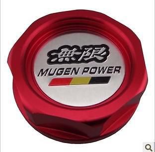 Power oil fuel filler racing engine tank cap cover honda acura integra red