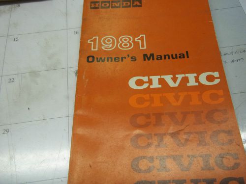 1981 civic owner&#039;s manual