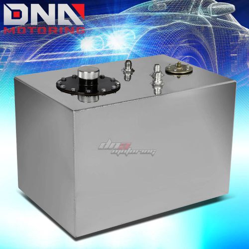 12 gallon top-feed performance polished aluminum fuel cell tank+cap+level sender