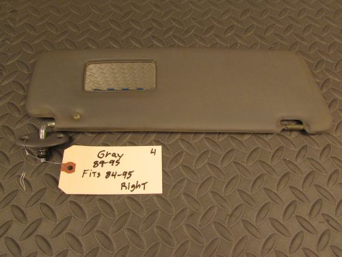 Gray grey sun visor right toyota truck 4runner 1989 1990 1991 1992 1993 1994 95.