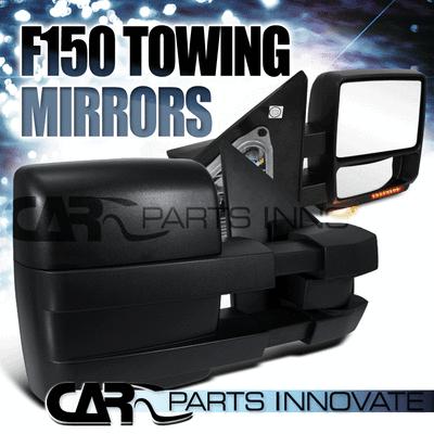 04-13 f150 pickup pwr heat telescoping towing mirrors w/ signal+puddle light