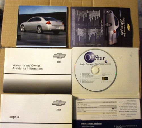 2006 chevy impala owners manual with onstar &amp; information cd