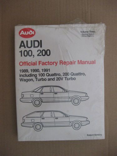 1989 1990 1991 audi 100 200 shop repair manual volume 3