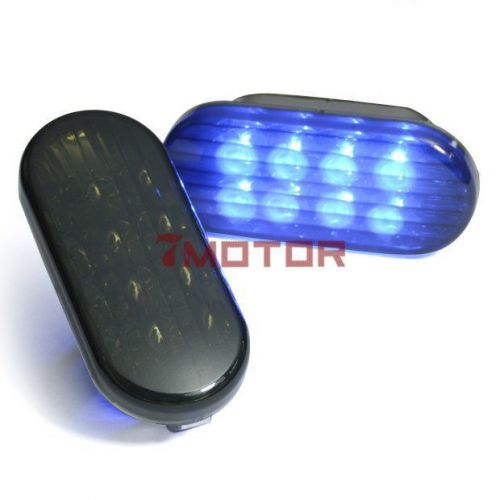 Side marker aqua blue led light smoked lens for vw jetta golf mk4 1999-2004 7m