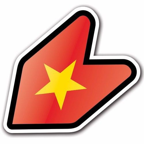 Vietnam - jdm wakaba leaf flag decal sticker car macbook shoshinsha bmw