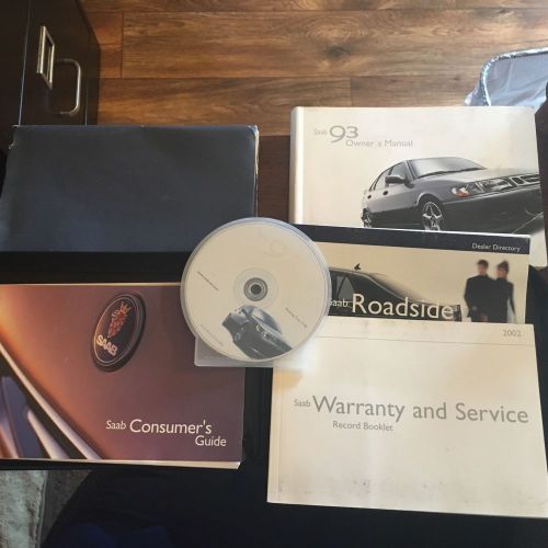 2002 saab 9-3 owners manual with case