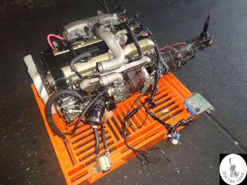 Nissan skyline r33 240sx silvia 2.5l s1 turbo engine 5-spd trans ecu jdm rb25det