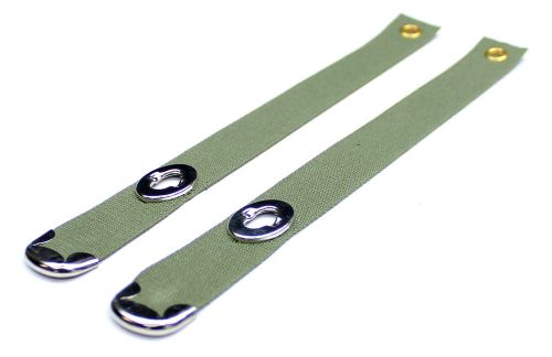 Fj40 land cruiser jump seat strap - pair -green-7.5&#034; - 1958-9/1973