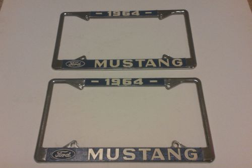 1964 mustang pair of new license plate frames