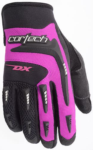 New cortech womens dx-2 comfort grip textile gloves, pink, large/lg