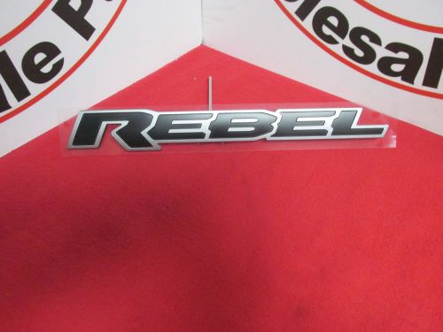 Dodge ram rebel black &amp; silver tailgate nameplate new oem mopar