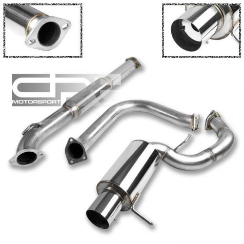 Eclipse 3g v6 stainless steel catback 2.25&#034; exhaust pipe 4&#034; muffler tip+silencer