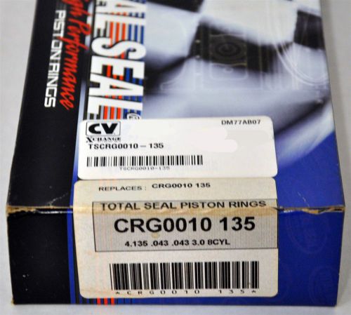 Total seal crg0010-135 ring set 4.135 .043 .043 3.0 gold power low oil 11lb +/-