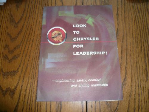 1954 chrysler engineering sales brochure vintage - dated 3/54