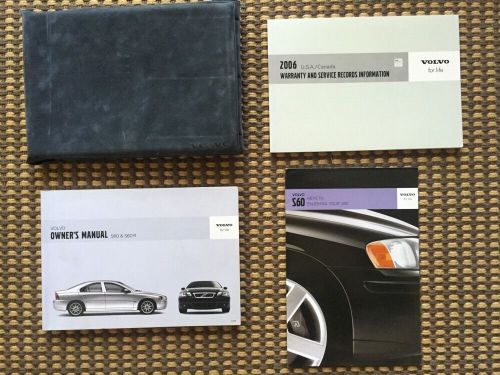 06 2006 volvo s60 s60r owners owner&#039;s manual books set with case oem