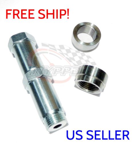 Nyppd (two) 2x o2 oxygen sensor m18 x 1.5 hho h2o extension spacer + s.s. bung