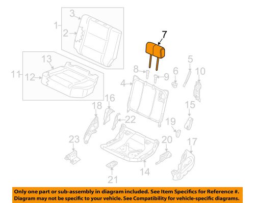 Nissan oem 12-15 titan rear seat-headrest 864309ff2a