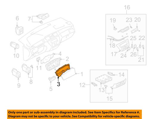 Mitsubishi oem 03-06 lancer cluster switches-cluster bezel mr951469