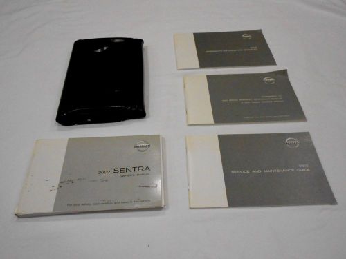 2002 nissan sentra owner&#039;s manual 5/pc.set &amp; black nissan tri-fold factory case