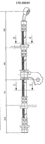 Centric 150.40049 brake hose, front-brake hydraulic hose