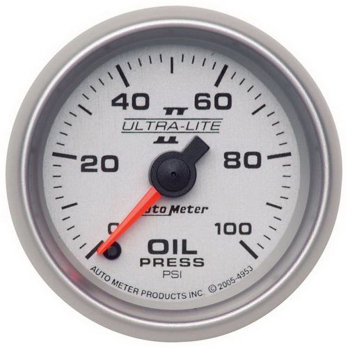 Auto meter 4953 ultra-lite ii; electric oil pressure gauge