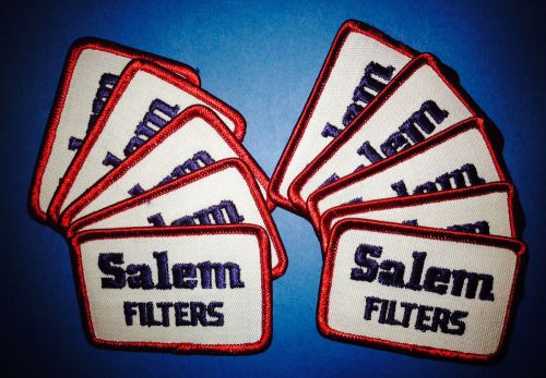 10 lot vintage 1980&#039;s salem air filters auto club hat jacket work shirt patches