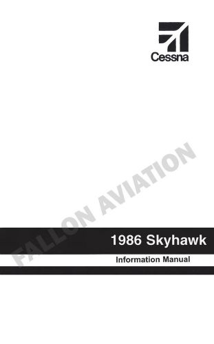Cessna 172p (160hp) 1986 pilot&#039;s information manual - poh - pim