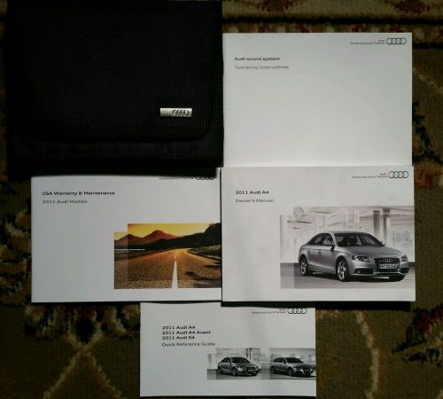 2011 audi a4 owners manual complete set with case