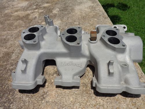 Edelbrock 553 y block ford 3x2 intake 3 deuce aluminum manifold 272 292 312