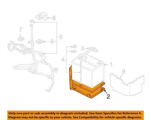 Mitsubishi oem 03-06 lancer 2.0l-l4-battery tray mr565177