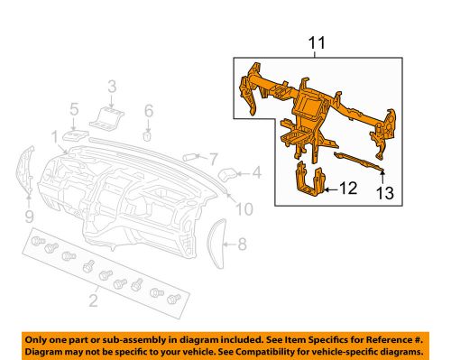 Honda oem 10-11 cr-v instrument panel dash-support frame 61300sxsa20zz