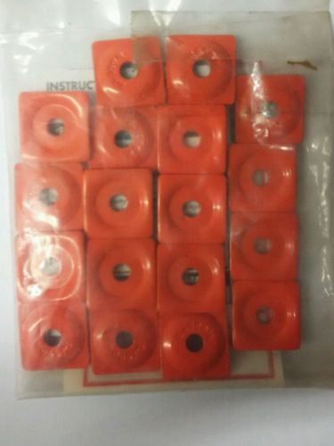 18 orange woody square backer plates 5/16