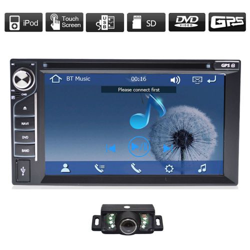 New 6.2&#039;&#039;in dash 2 din gps navi car stereo dvd mp3 player bluetooth radio+camera