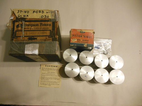 1937 - 1940 ford 60 hp pistons aluminum no. .030 oversize w/wrist pins &amp; clips