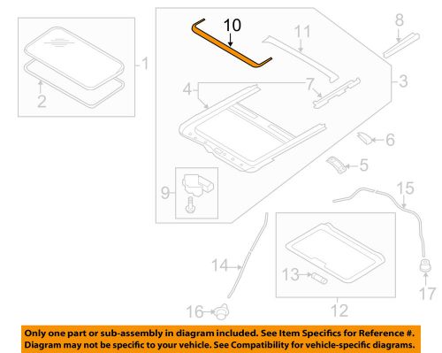 Infiniti nissan oem 14-15 qx70-sunroof wind deflector 912803wy0a