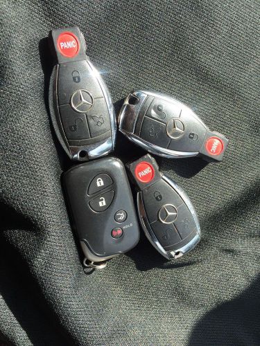 Mercedes benz lexus. oem keyless remotes key fob lot of 4
