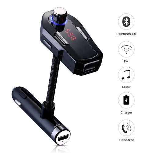 Backlit bluetooth 4.0 car kit fm transmitter hands-free mp3 player for iphone 6
