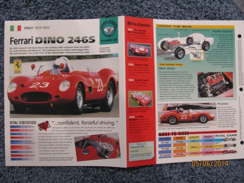 ★★ ferrari dino 246s -  collector brochure -  specs info 1959 - 1960 ★★