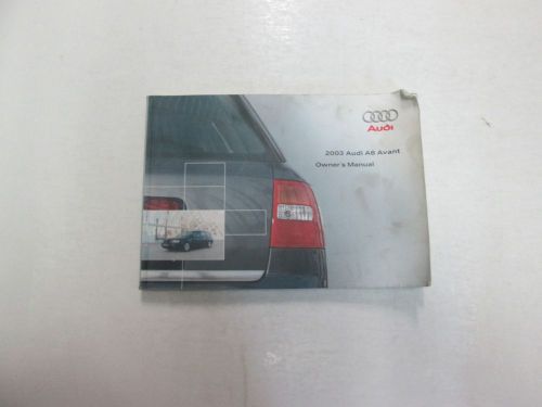 2003 audi a6 avant owners manual worn stained factory oem dealership ***