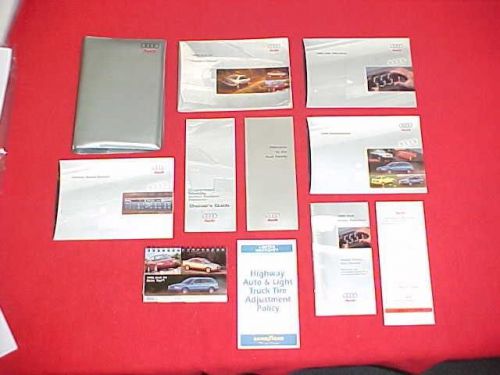 1999 audi a4 original owners manual service guide w/ radio book case pouch 99