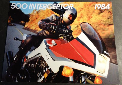 1984 honda motorcycle 500 interceptor sales brochure 4 pages nice  (515)