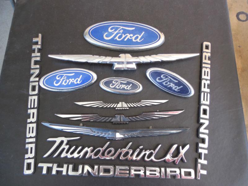 Thunderbird emblems & hood ornaments - 12 pieces