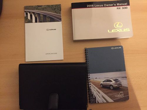 2006 lexus rx owners manual with case and valet &amp; various supplements