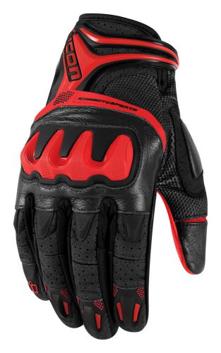 Icon overlord resistance short gloves red/black