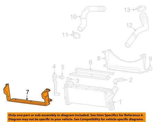 Ram chrysler oem 13-14 3500 6.7l-l6 intercooler-shroud 52014745ab