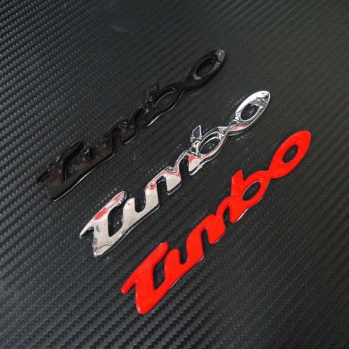 Car trunk chrome badge emblem sticker rear badge turbo supercharge