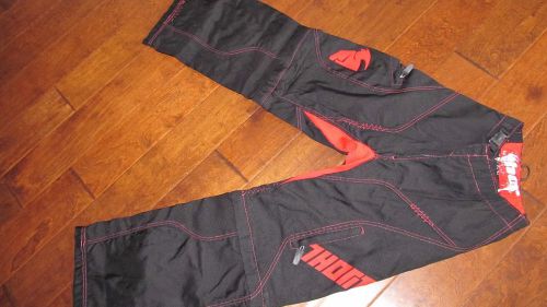 Thor  series 2006 motocross pants size 28 red black euc motorcycle riding static