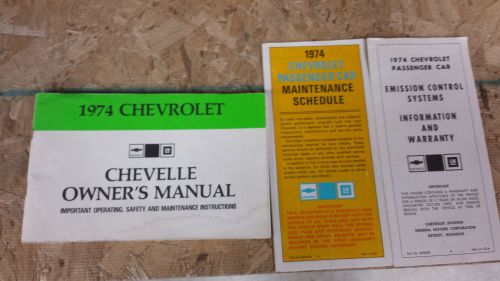 1974  chevrolet chevelle  owners manual / maintenance / emission