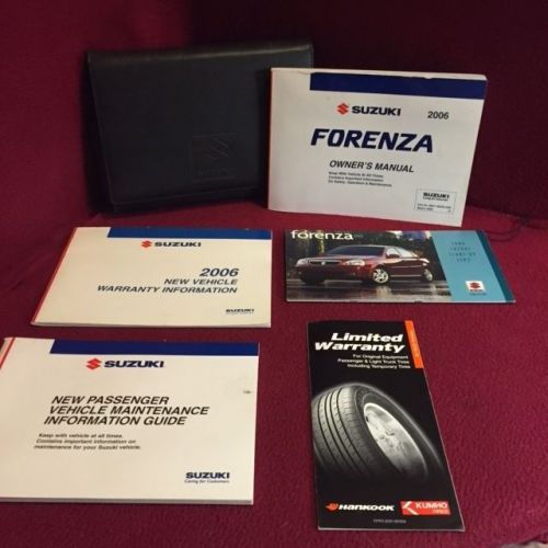 2006 suzuki forenza owners manual with warranty and service guide and case