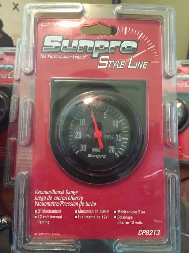 *free shipping* sunpro boost gauge cp8213 black finish, nib never opened